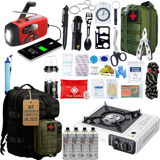 Kit de Emergencia Completo UE 2025: Mochila de emergencia 72 horas